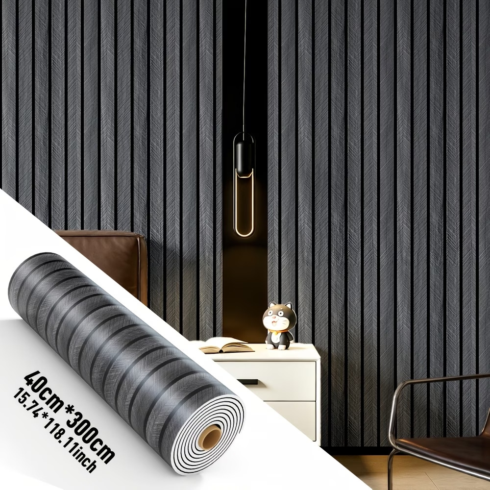 Pvc Panel Background - 자가 접착식 나무 무늬 벽 패널,